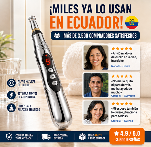 Alivio Instantáneo Sin Agujas - Lapiz Acupuntura - 3 en 1 ⚡️