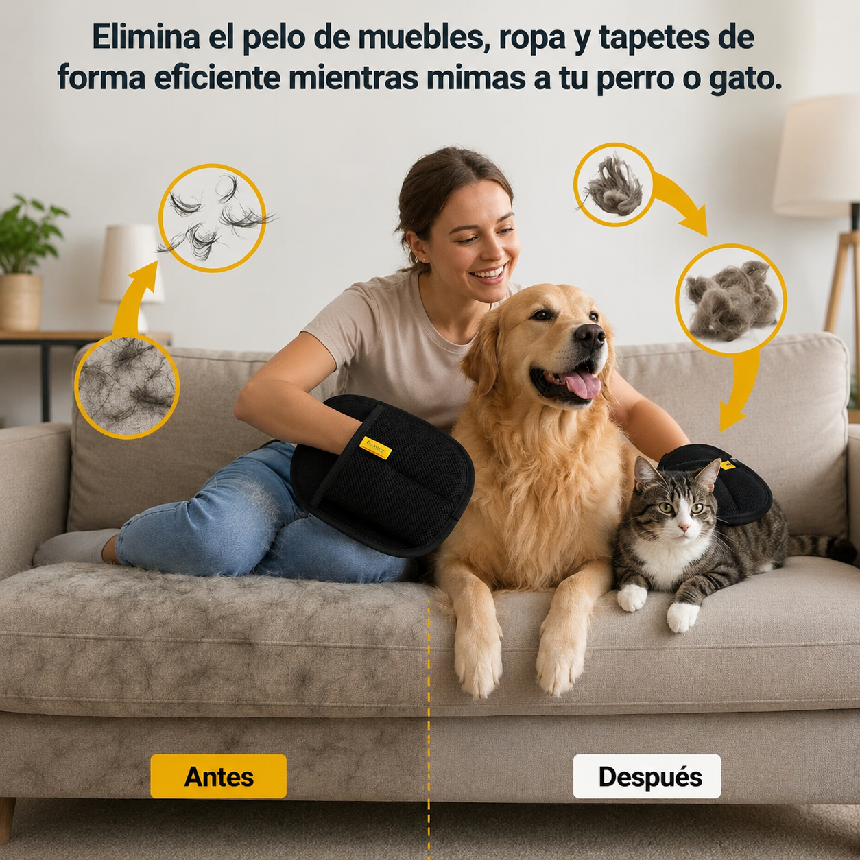 Guante Mágico 360™ – Elimina Pelos y Pelusas Sin Esfuerzo 🐶✨ | Reutilizable, Fácil de Usar y con 🚚 ENVÍO GRATIS a Toda Colombia