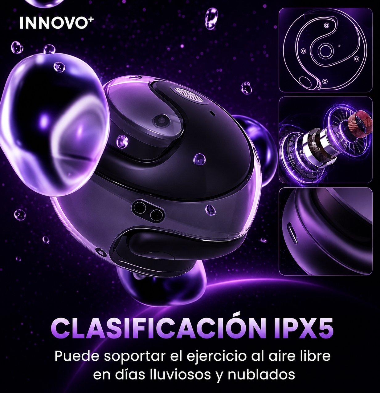 Audífonos Bluetooth OWS T2™ Open Ear | ¡Rompe la barrera del idioma! Traduce más de 100 idiomas en tiempo real con IA. Perfectos para viajes, negocios y reuniones. Incluyen asistente de voz + 🎁 APP GRATIS.
