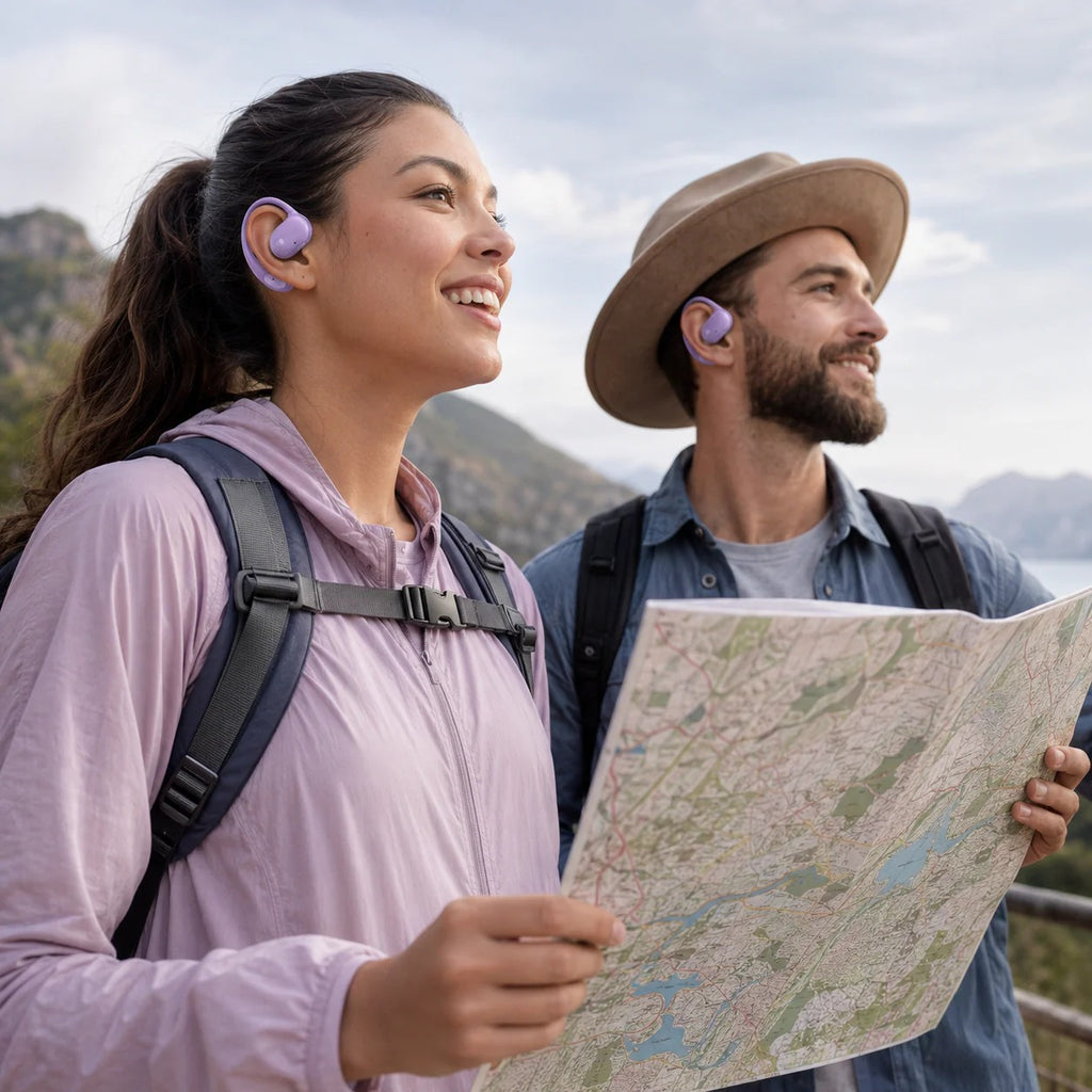 Audífonos Bluetooth OWS T2™ Open Ear | ¡Rompe la barrera del idioma! Traduce más de 100 idiomas en tiempo real con IA. Perfectos para viajes, negocios y reuniones. Incluyen asistente de voz + 🎁 APP GRATIS.